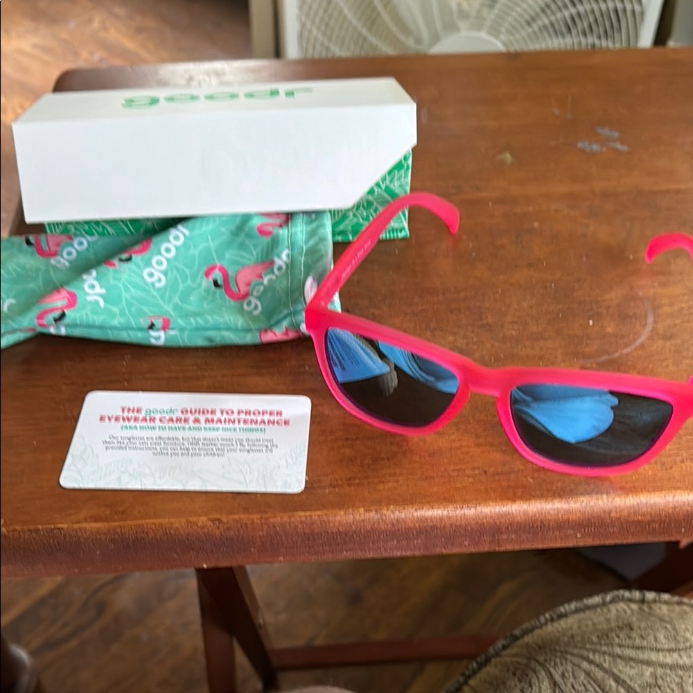 Goodr Flamingos on a Booze Cruise Sunglasses